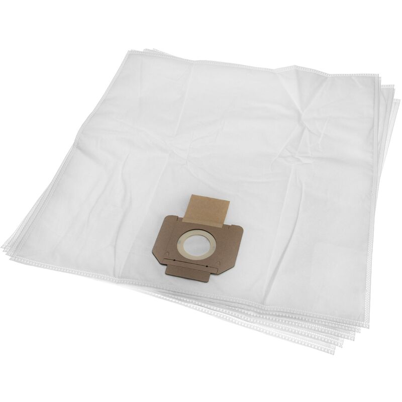5x sacs compatible avec Nilfisk Attix 50-2H pc, 50-2M pc, 50-xx, 550, 560, 590, Gallon aspirateur - microfibres non tissées, 64cm x 58cm, blanc - Vhbw