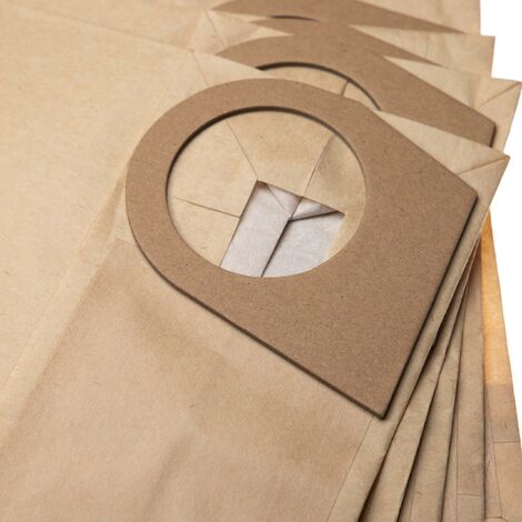 vhbw 5 sacs papier compatible avec Bosch GAS 1000 RF, GAS 1000 RF Professional, GAS 35 L AFC, GAS 35 L SFC+ aspirateur 49.5cm x 21.8cm