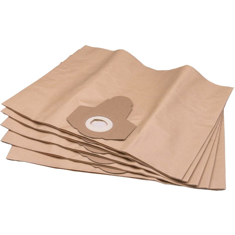 

vhbw 5x Bolsa aspiradora compatible con Einhell TE-VC 1925 SA, RT-VC 1525 SA aspiradora - papel, 37,5 cm x 18 cm, marrón
