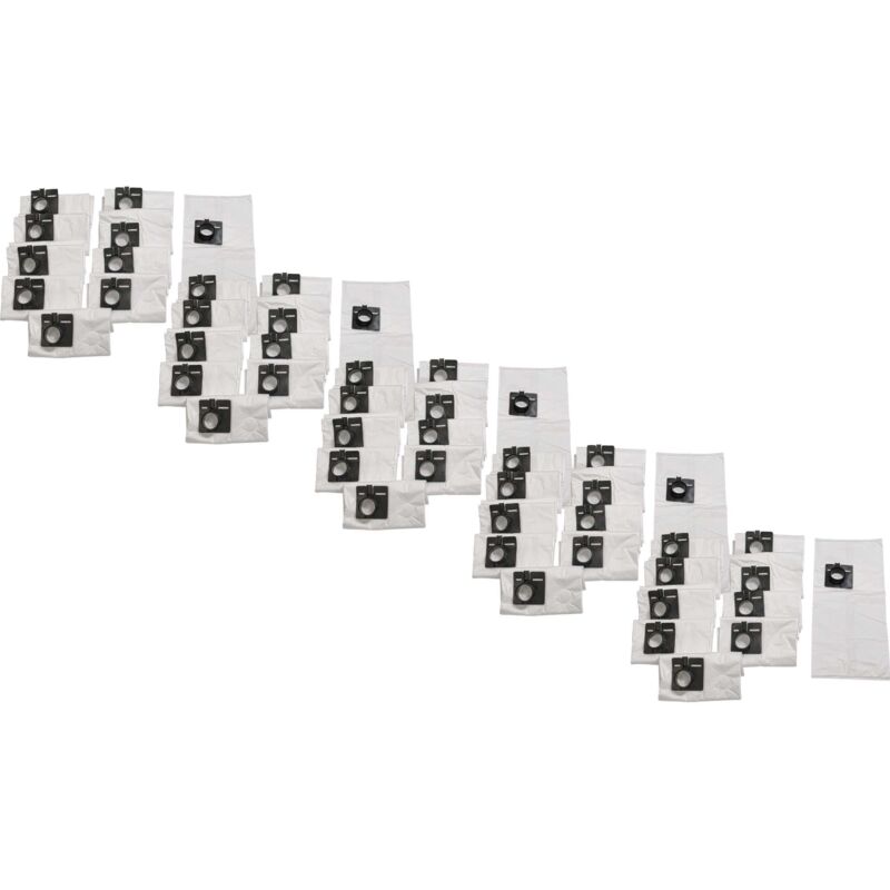 Vhbw - 50 microfleece Dust Bags compatible with Festo / Festool ct 22, ct 22 e, ctl 22, ctl 33, ctl 33 le sg Vacuum Cleaner, White