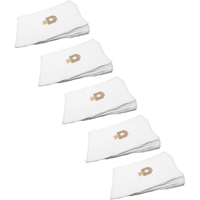 50x Vacuum Cleaner Bag compatible with Nilfisk Supreme 150, 100, lcd Vacuum Cleaner, Microfleece, 79 cm x 50.5 cm, White - Vhbw