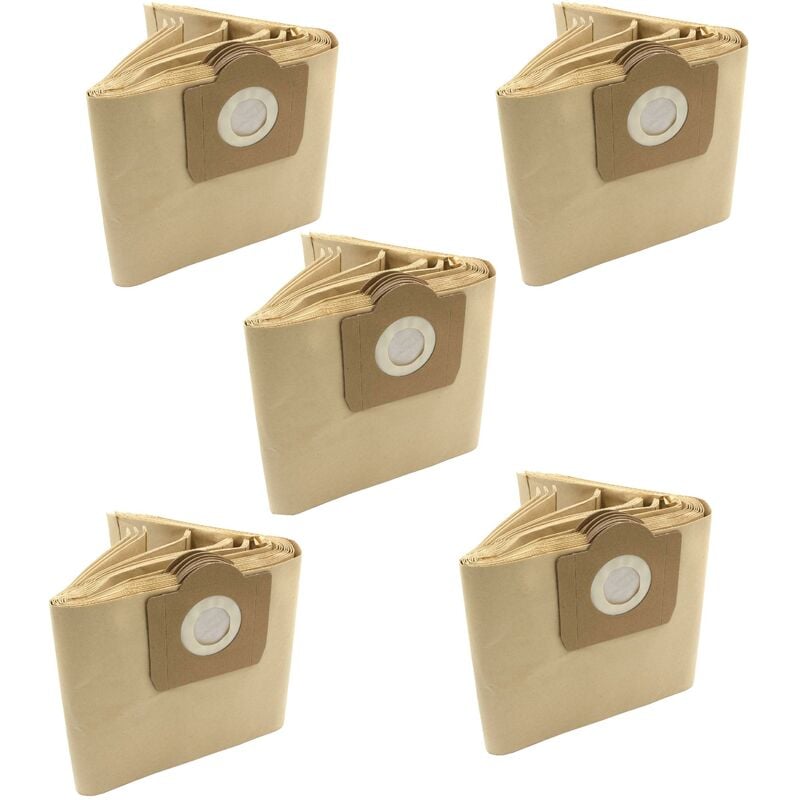 50 Paper Dust Bags compatible with Fakir (Nilco) S 26 NT (R), S 30 NT / S30NT, S 30 NT (R), S 35 / S35 Vacuum Cleaner, sand-coloured - Vhbw