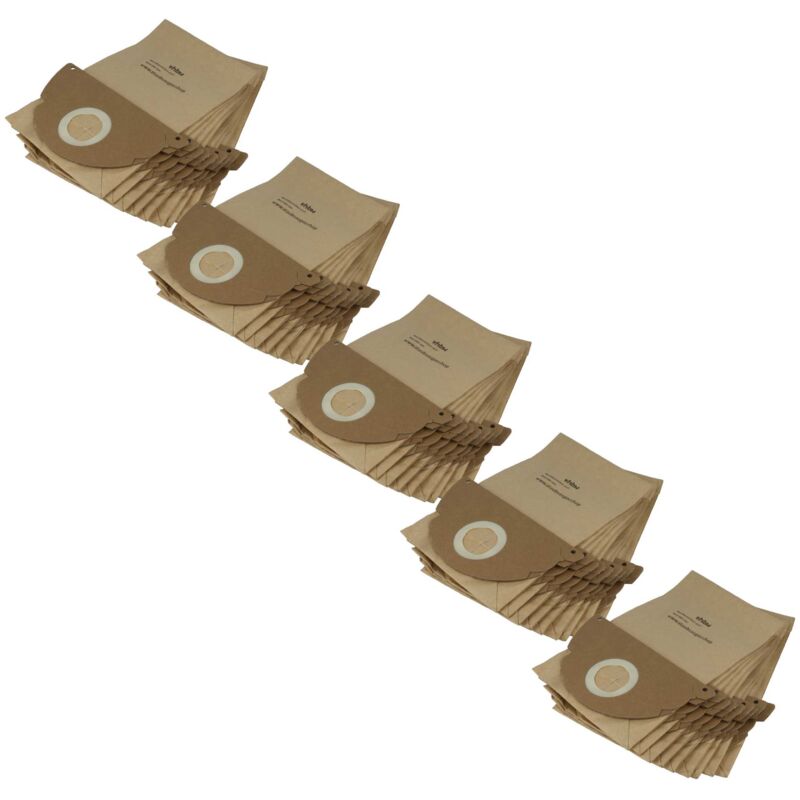 50 Paper Dust Bags compatible with Kärcher a 2121-2199 Serie, a 2131 pt, A2101, A2111TE, A2131PT, k 2301, K2101TE Vacuum Cleaner, brown - Vhbw