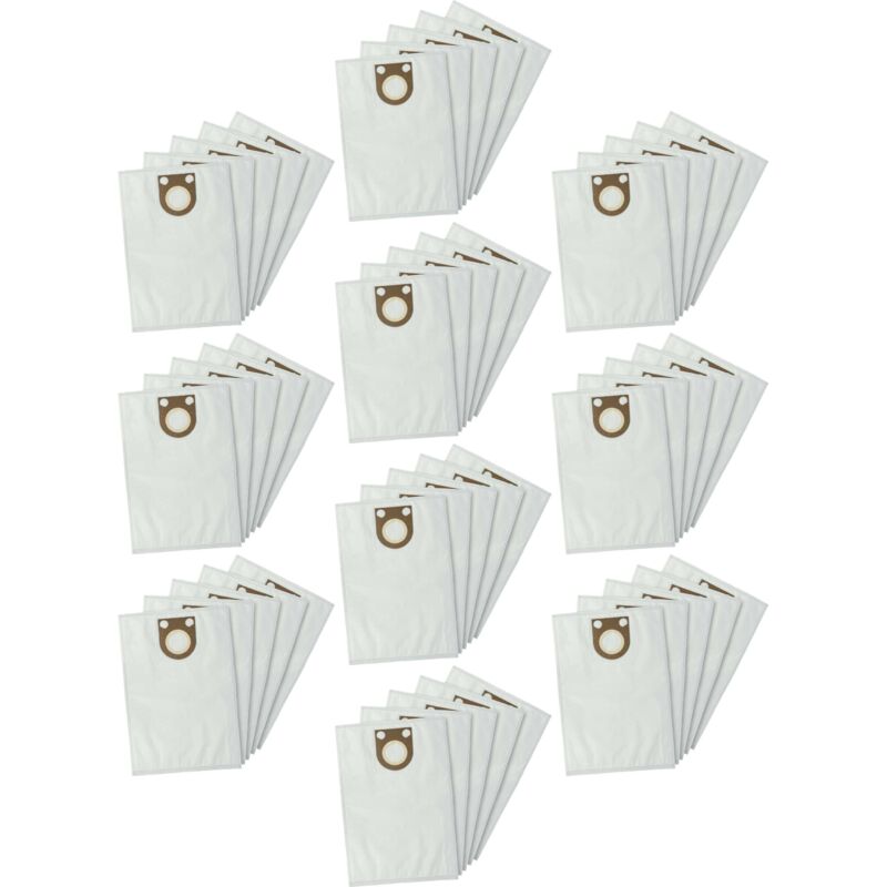 

50x Bolsa aspiradora compatible con Bosch GAS 15 L, GAS 20, GAS 20 L aspiradora - vellón micro, 43 cm x 33 cm, blanco - Vhbw