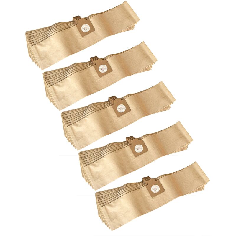 

50x Bolsa aspiradora compatible con Dixon Apollo, U920 - U925 aspiradora - papel, 29 cm x 22 cm, color arena - Vhbw