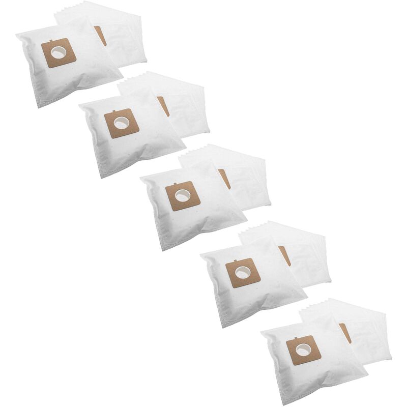 

50x Bolsa aspiradora compatible con Melissa 140-003, Point 2010, Point 2011 aspiradora - vellón micro, 30,5 cm x 17 cm, blanco - Vhbw