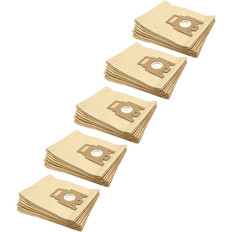 

50x Bolsa aspiradora compatible con Miele Senator 1600 CL, 1300 aspiradora - papel, Typ M, 28 cm x 19,5 cm, color arena - Vhbw