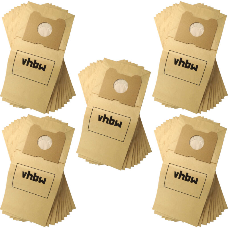

50x Bolsa aspiradora compatible con Philips HR 6835 BT, 6835 Triathlon, 6836 Triathlon aspiradora - papel, 30 cm x 20 cm, color arena - Vhbw