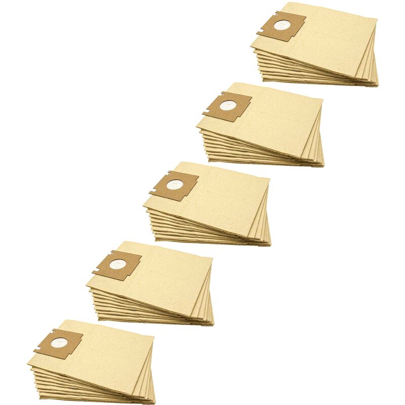 

50x Bolsa aspiradora compatible con Rowenta RO 1300 - 1399 – Gimini aspiradora - papel, 23 cm x 18 cm, color arena - Vhbw