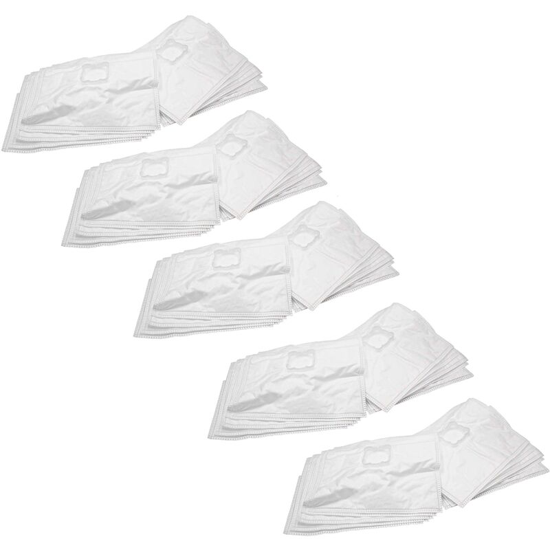 

50x Bolsa aspiradora compatible con Rowenta Spaceo RO 1655 aspiradora - vellón micro, 35 cm x 23 cm, blanco - Vhbw