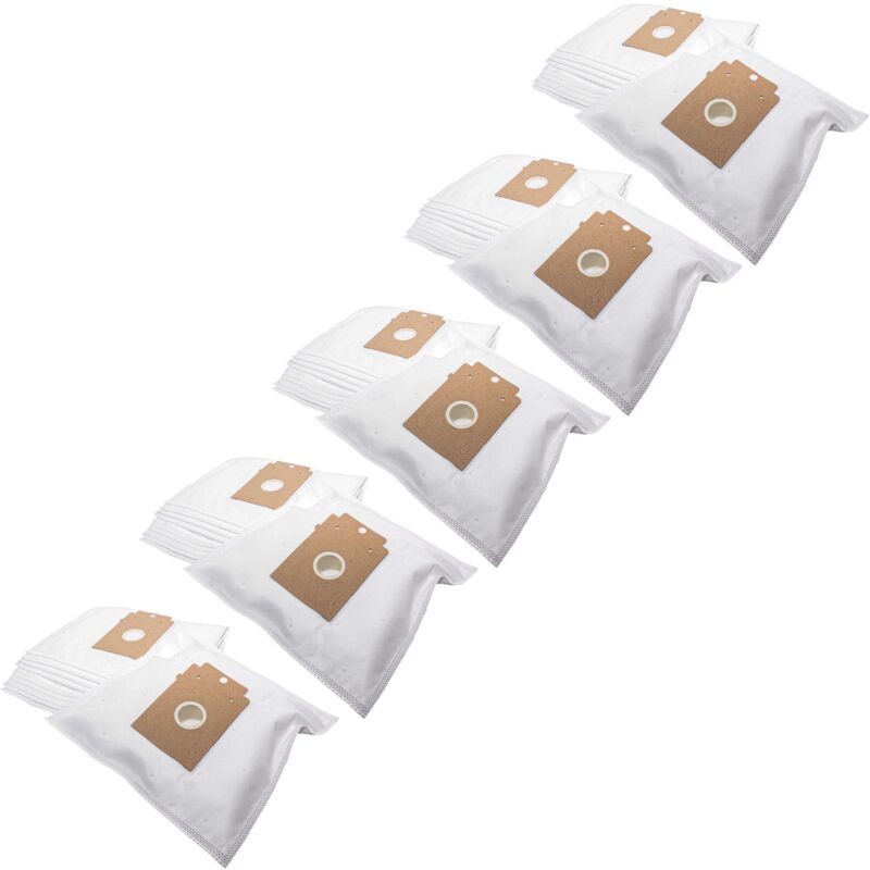 

50x Bolsa aspiradora compatible con Siemens Smily VS01G400, VS01G500 aspiradora - vellón micro, tipo K, 28 cm x 19 cm, blanco - Vhbw