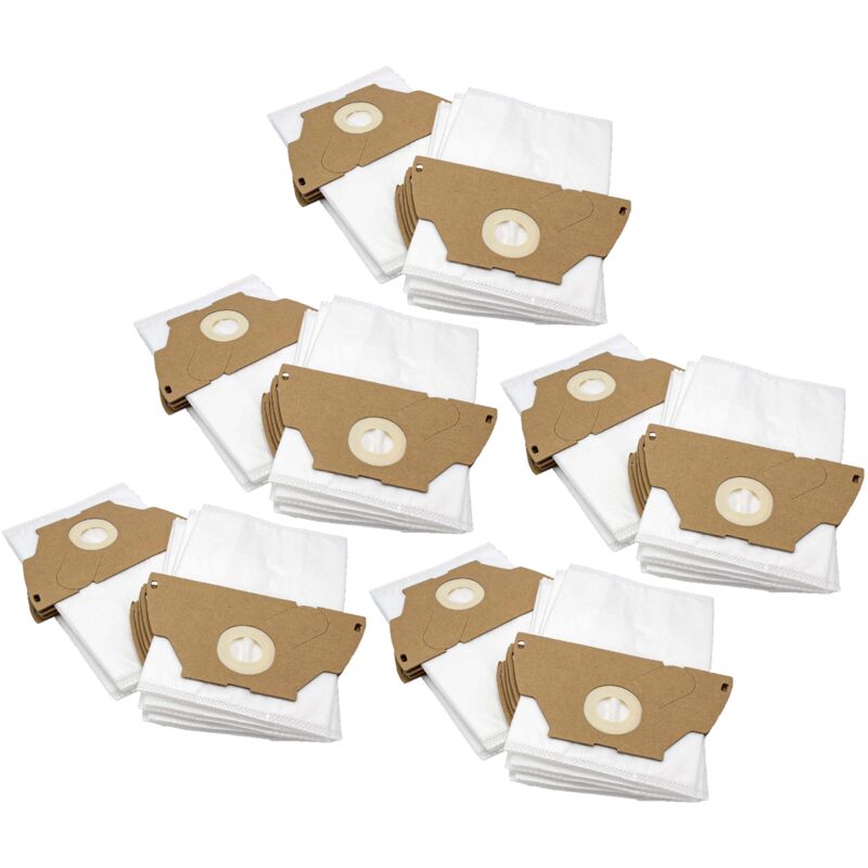 

50x Bolsa aspiradora compatible con Tornado Quatro 1133, 1134, 1135, 1136 aspiradora - vellón micro, 28 cm x 21,5 cm, blanco - Vhbw