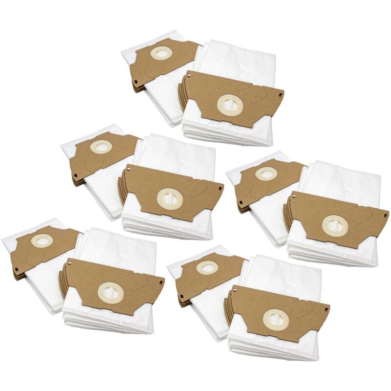 

50x Bolsa aspiradora compatible con Tornado TO 1111 Elyps, TO 1112 Elyps, TO 1113 J Elyps aspiradora - vellón micro, 28 cm x 21,5 cm, blanco - Vhbw