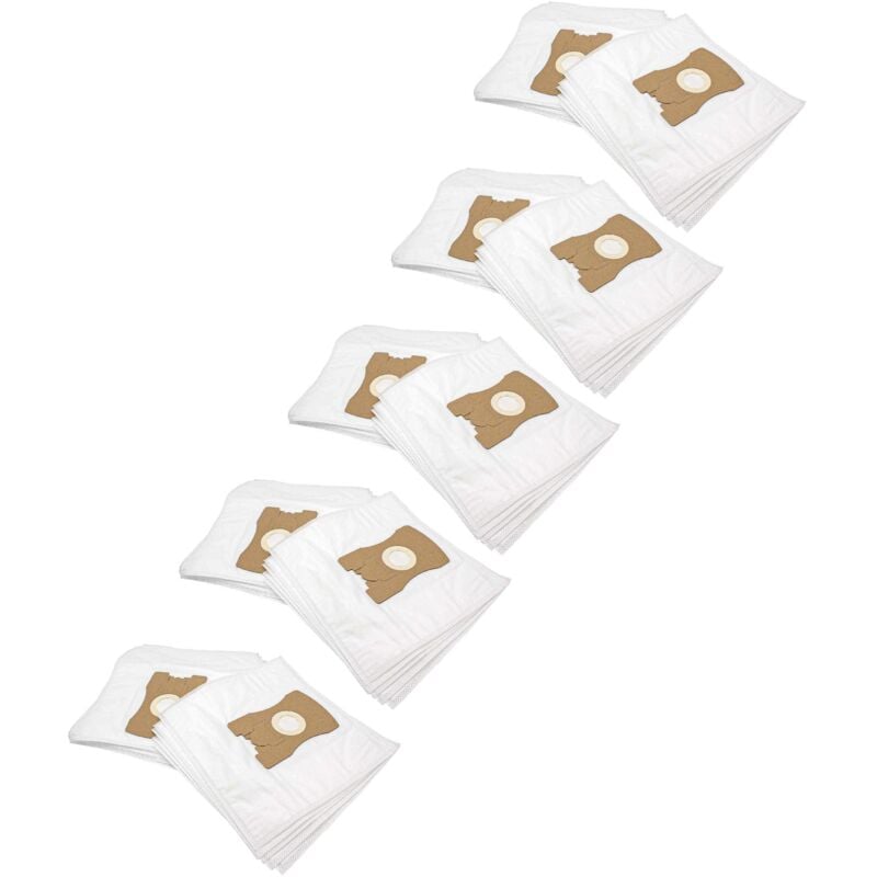

50x Bolsa aspiradora compatible con Vorwerk Tiger VT265, VT270, 265, 270, VT260, 260 aspiradora - vellón micro, 33 cm x 23 cm, blanco - Vhbw