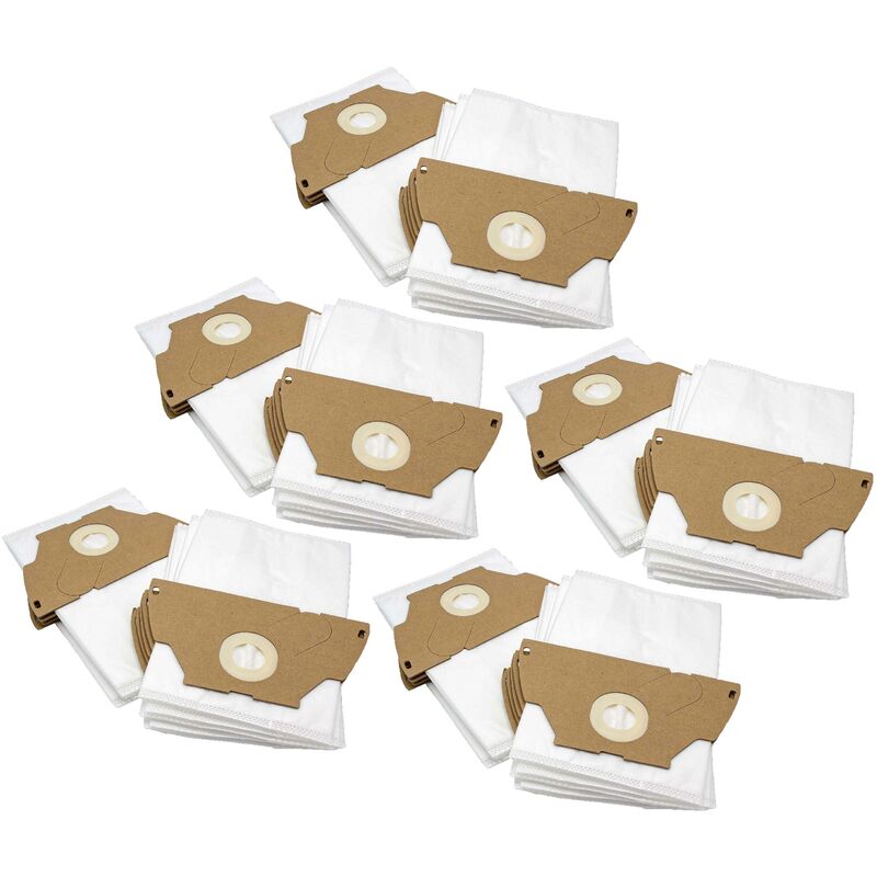 

50x Bolsa aspiradora reemplaza Menalux 1200 (CT 185) para aspiradora - vellón micro, 28 cm x 21,5 cm, blanco - Vhbw
