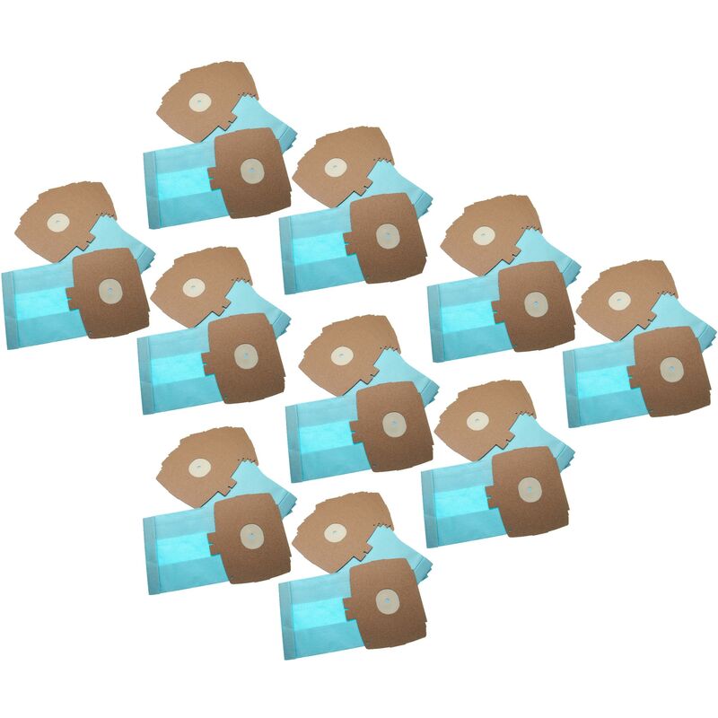 

50x bolsa compatible con AEG/Electrolux 113 466 aspiradora - papel, 26.1 cm x 15.05 cm, azul claro - Vhbw