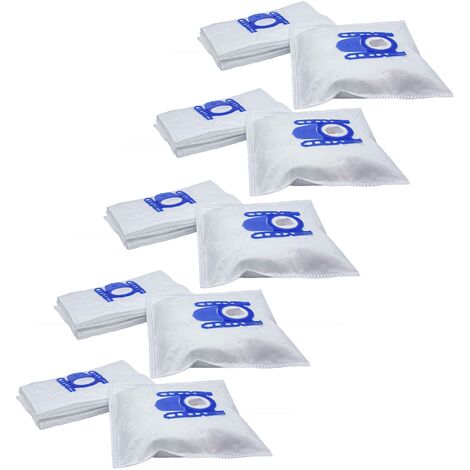vhbw 50x bolsa compatible con Bosch BSG 71000 - 72999 Formula, 41800 Terrossa, 2000 Aquarea aspiradora - 27 cm x 20 cm blanco