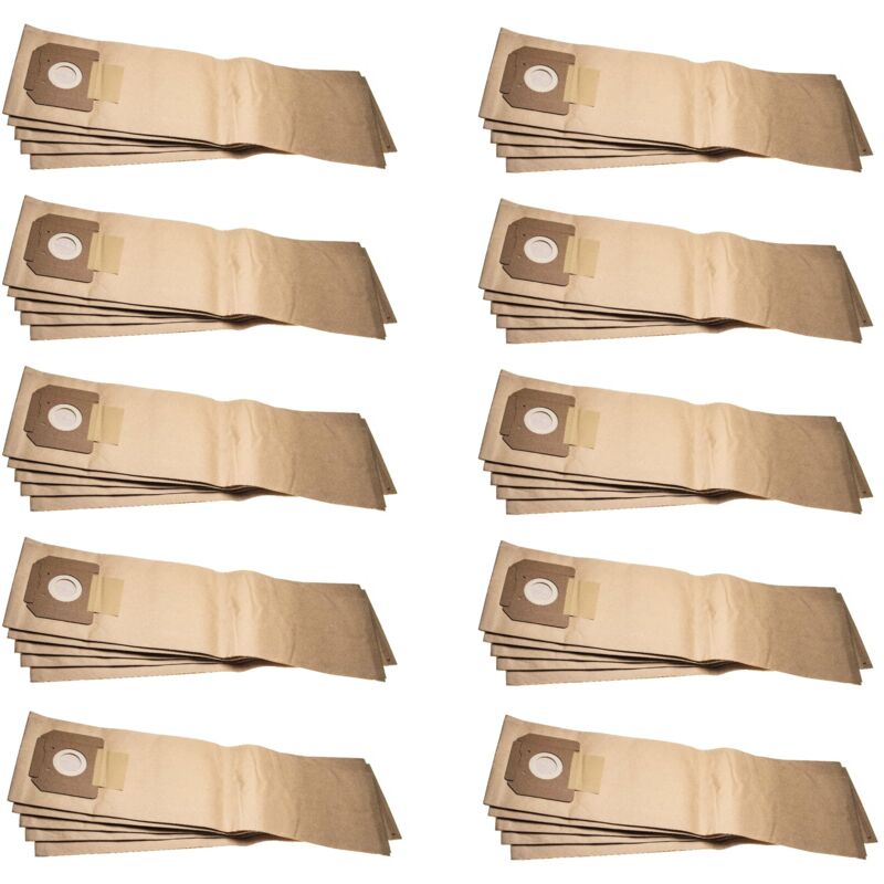 

50x bolsa compatible con Kärcher NT 611 Eco, NT 611 Eco M, NT 611 Eco M A, NT 611 Eco TE aspiradora - papel, 40 cm x 20 cm, marrón - Vhbw