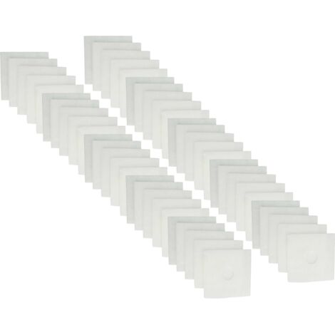 vhbw 50x Luftfilter kompatibel mit Helios ELS-VE 100/60/40, ELS-VE 100/60, ELS-VE 100, ELS-UNI VE 60/40 Lüfter, Ventilator, Lüftungsgerät