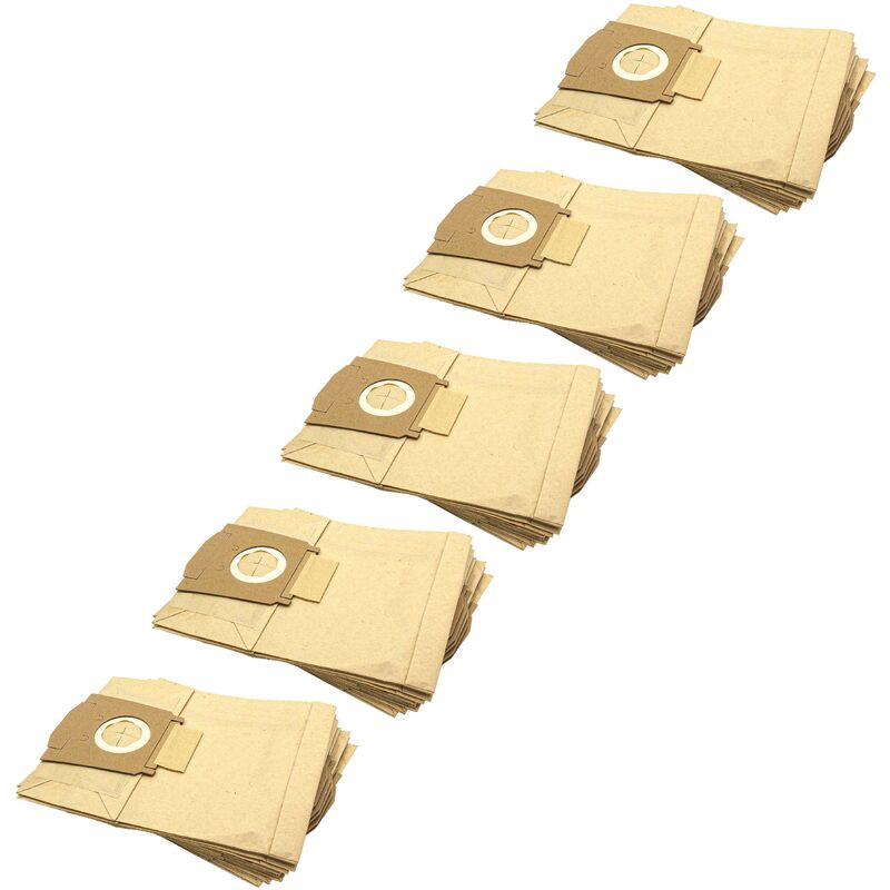 Image of 50x sacchetto compatibile con Dilem eta 1400/70, 1400/80, 7400/80, 1300, 7300, 7400 aspirapolvere- carta, 30cm x 21cm color sabbia - Vhbw