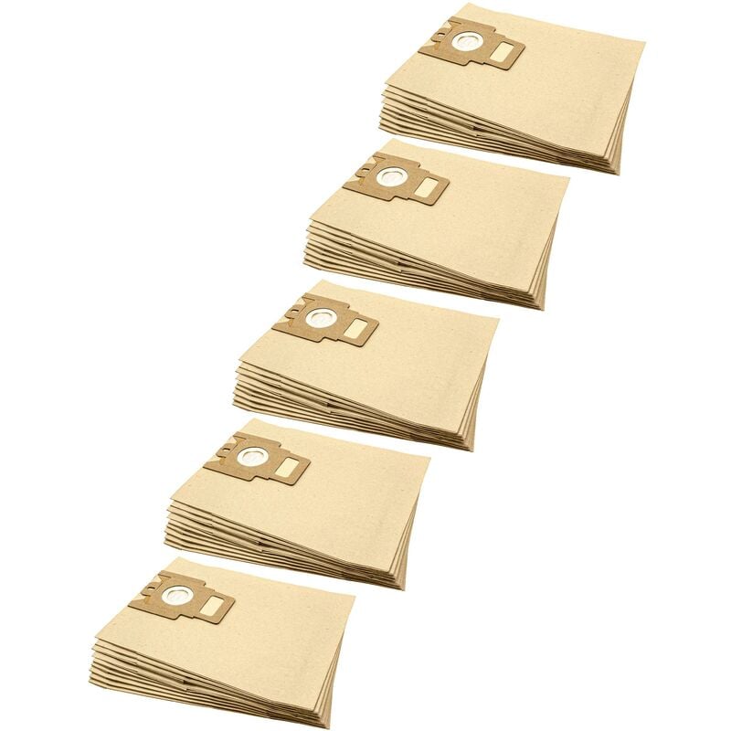 Image of 50x sacchetto compatibile con Miele Easystretch S4, EcoLine S4, EcoLine S6 aspirapolvere - in carta, 28,5cm x 22cm, color sabbia - Vhbw