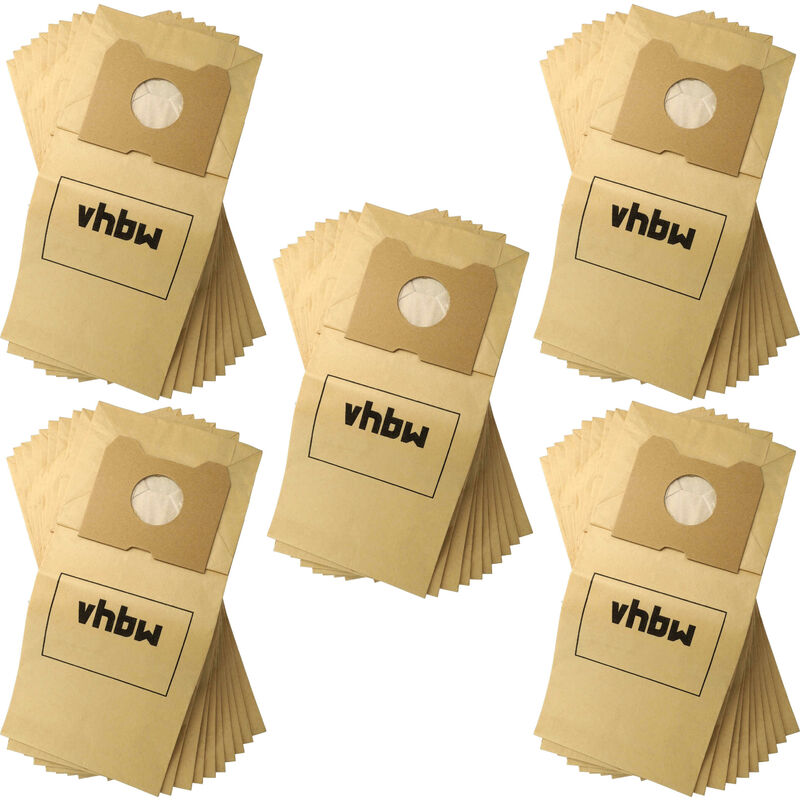 Image of Vhbw - 50x sacchetto compatibile con Philips hr 6835 bt, 6835 Triathlon, 6836 Triathlon aspirapolvere - in carta, 30cm x 20cm, color sabbia