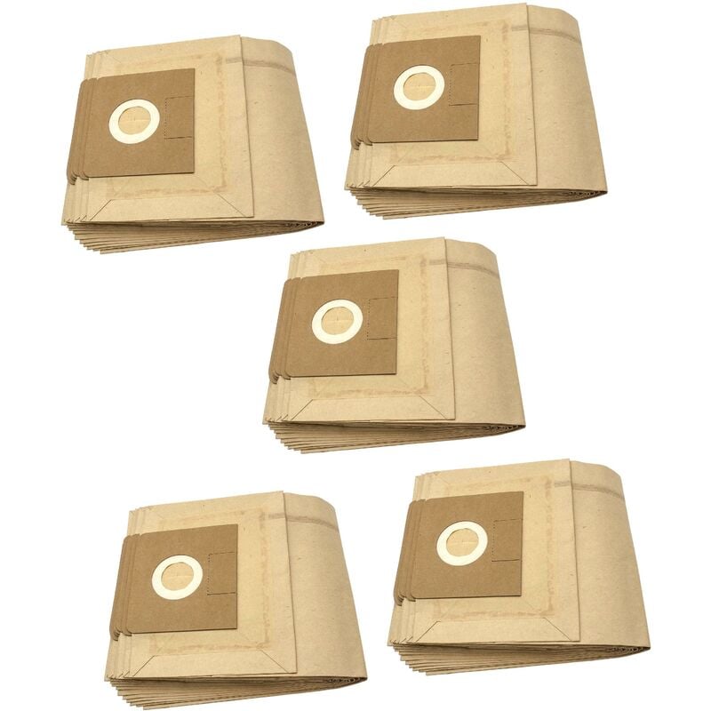 50x sacs compatible avec Flex As Pi s 36, Org. Beutel: 497.961, S35, s 36 aspirateur - papier, marron - Vhbw