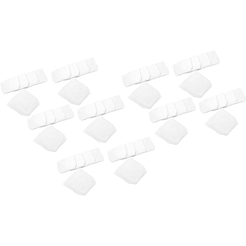 Vhbw - 50x sacs compatible avec Makita BCL140, BCL140Z, BCL180, BCL180Z, BCL180ZW, CD100DZX, CL060, CL070 aspirateur - microfibres non tissées, blanc