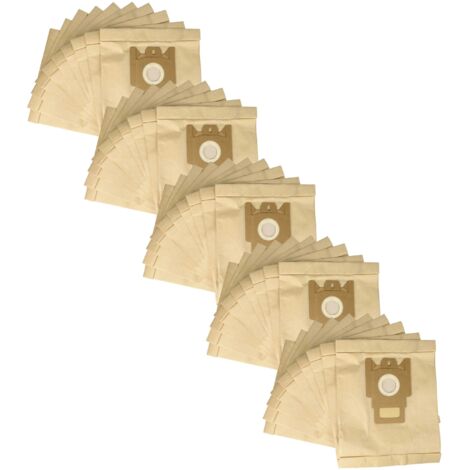 vhbw 50x Sacs compatible avec Miele Electronic 850, 1400, 1200 aspirateur - papier, Typ M, 28cm x 19,5cm couleur sable