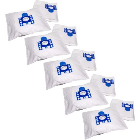 vhbw 50x Sacs compatible avec Miele Power 1500, 1400 aspirateur - Typ F/J 27cm x 20cm blanc