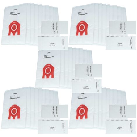 vhbw 50x Sacs compatible avec Miele Tango, Tango Plus, The Solution 500, Titanium aspirateur - microfibres non tissées, 27,5cm x 18cm blanc