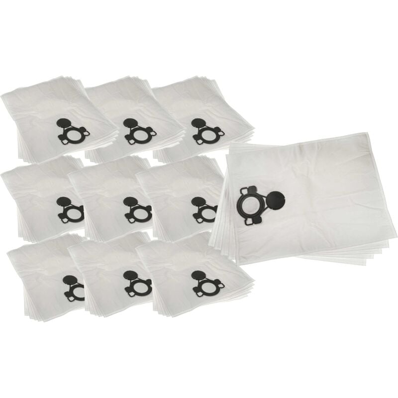 50x Sacs compatible avec Nilfisk Aero 21-01 pc, 20-21 inox, 21-01 pc Inox aspirateur - microfibre non tissée, 32cm x 23cm blanc - Vhbw