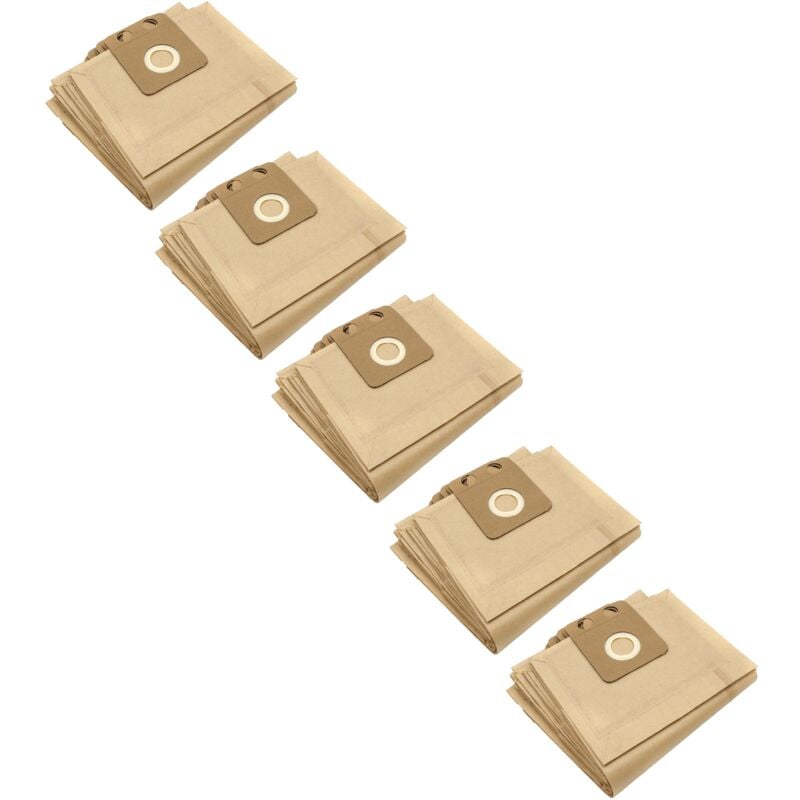 vhbw 50x sacs compatible avec Nilfisk / Alto VC300 Hepa, VC 300 Hepa, VP 300, VP 300 / VP300, VP300 Hepa aspirateur - papier, marron