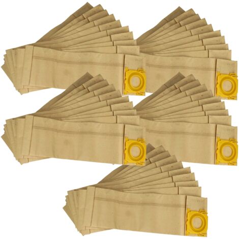 vhbw 50x Sacs compatible avec Sebo 370, 470, 5093 ER aspirateur - papier, 23,5cm x 15,5cm, couleur sable