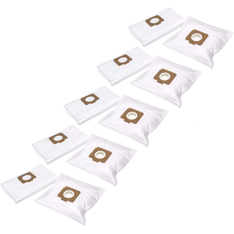50x Sacs compatible avec Rowenta Silence Force ro 6451, ro 6455, ro 6457 aspirateur - microfibre non tissée, 28,5cm x 19cm blanc - Vhbw