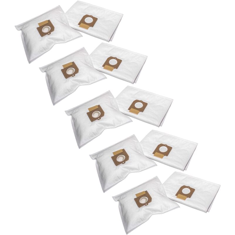 50x Sacs remplacement pour Miele l, 5852650 pour aspirateur - microfibre non tissée, 28cm x 20cm blanc - Vhbw