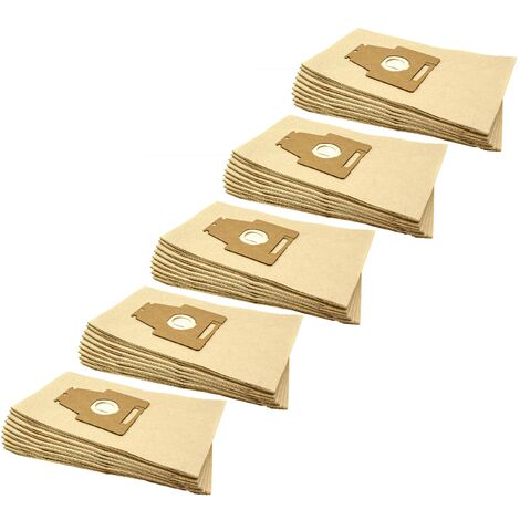 vhbw 50x Staubsaugerbeutel kompatibel mit Bosch Ergomaxx Professional ProParquet3 compressor Staubsauger - Papier, 34cm x 20,5cm