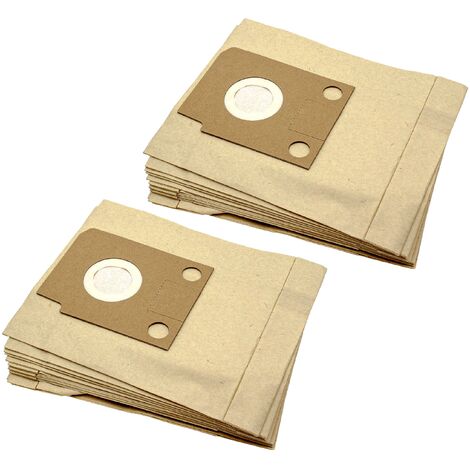 vhbw 50x Staubsaugerbeutel kompatibel mit Hometek 100-500 SystemSensotronic Staubsauger - Papier, 26cm x 21cm Sandfarben