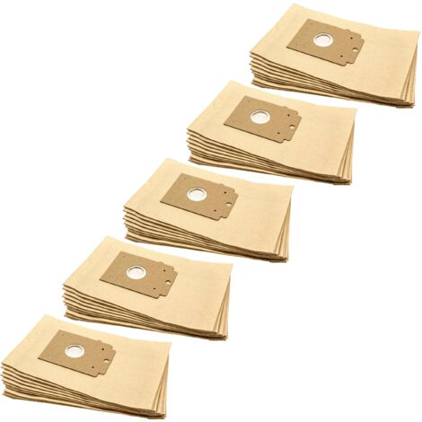 vhbw 50x Staubsaugerbeutel kompatibel mit Quelle 10 123 671 9, 5-07038-8, 9-64228-1 Staubsauger - Papier, 28cm x 17cm, Sandfarben