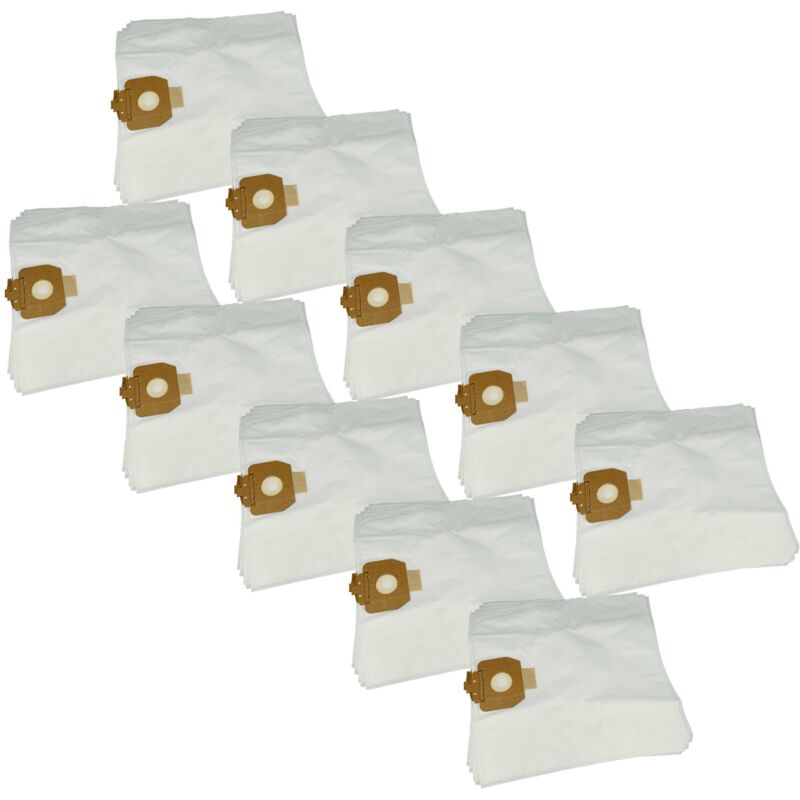 vhbw 50x Vacuum Cleaner Bag compatible with Cleanfix S10, S 10 Plus Hepa, S10 Plus Vacuum Cleaner, 43 cm x 41 cm, White