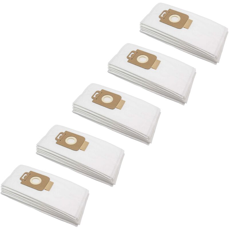 50x Vacuum Cleaner Bag compatible with Satrap sa 28 Vacuum Cleaner, Microfleece, 30.5 cm x 16 cm, White - Vhbw
