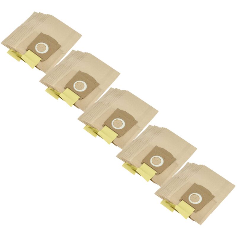 50x Vacuum Cleaner Bag compatible with Siemens vs 9 pr 12, 9 pr 13, 9 pr 14, 9 pr 15, 9 pr 16 Vacuum Cleaner, paper, 30 cm x 21 cm, Sand-Coloured
