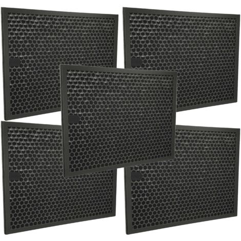 vhbw 5x Activated Carbon Filter Replacement for Philips FY3432/10 for Air Purifier - Air Filter Black