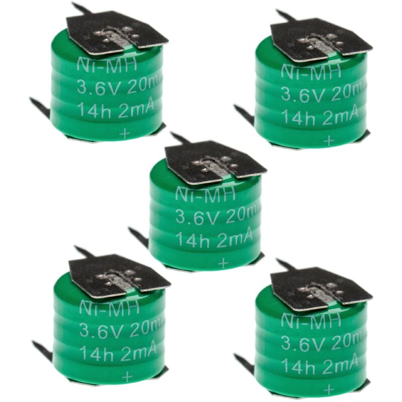 

5x Batería recargable reemplaza 3/V15H para modelismo (20 mAh, 3,6 V, NiMH), con conexión de 3 pines - Vhbw