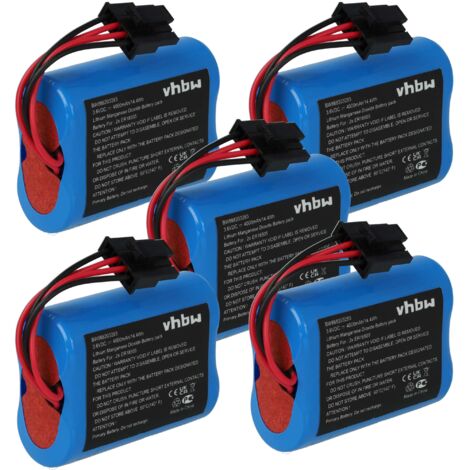 vhbw 5x batería reemplaza Visonic 103-304742-2, 2XER18505M para sistema de alarma (4000 mAh, 3,6 V, Li-SOCl2)