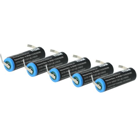 vhbw 5x Batterie Ersatz für Mitsubishi T2282 für PLC Programmable Logic Controller (1800 mAh, 3,6 V, Li-MnO2)