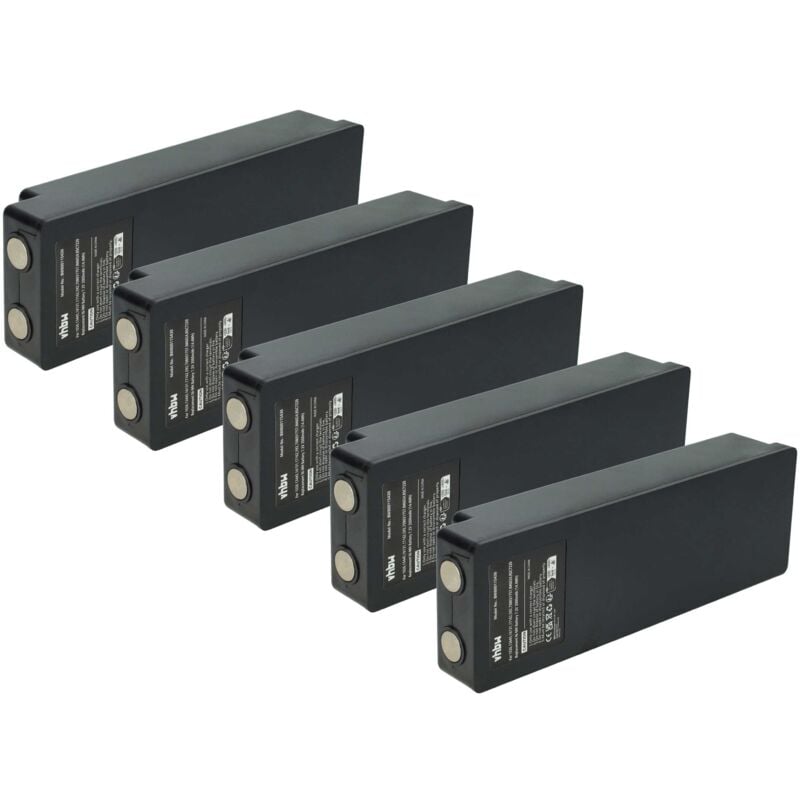 Vhbw - 5x Batterie compatible avec Scanreco Fasse, EA2512, Cifa, EEA2512, Fassi opérateur télécommande industrielle (2000mAh, 7,2V, NiMH)