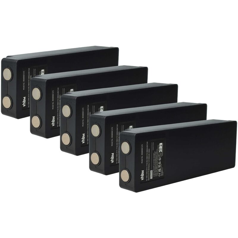 5x Batteries compatible avec Scanreco Mini, Maxi, Marrel 500, hmf, Palfinger opérateur télécommande industrielle (2500mAh, 7,2V, NiMH) - Vhbw