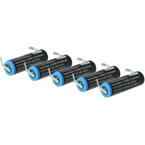 vhbw 5x Battery compatible with Mitsubishi F1, FX2, FX1, FX, F2, FX2N, FX2C CNC Router, CNC Controller (1800 mAh, 3.6 V, Li-MnO2)