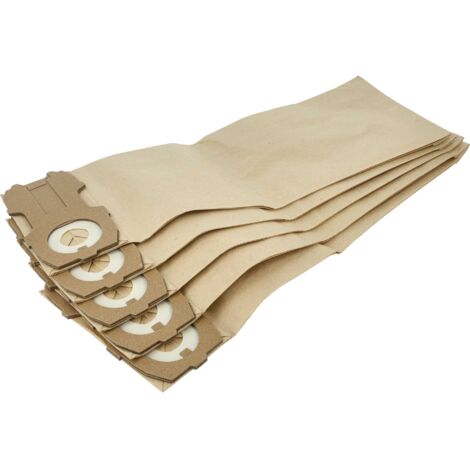 vhbw 5x bolsa compatible con Vorwerk kobold VK 121, VK 122, VK121, VK122 aspiradora - papel, 24,3 cm x 8,7 cm marrón